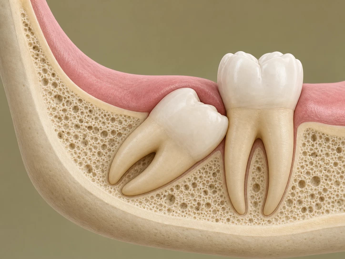 Extraction of a molar with dental forceps