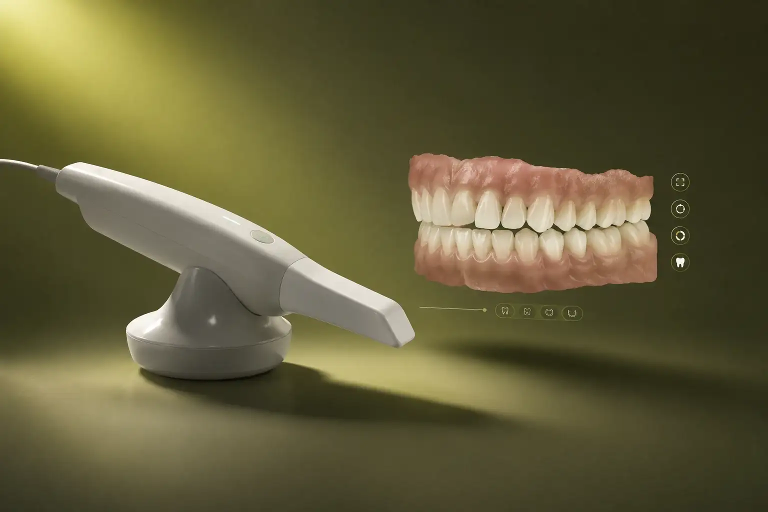 Close-up photo, digital intraoral scanning